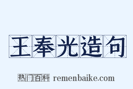 王奉光造句是什么意思的图片